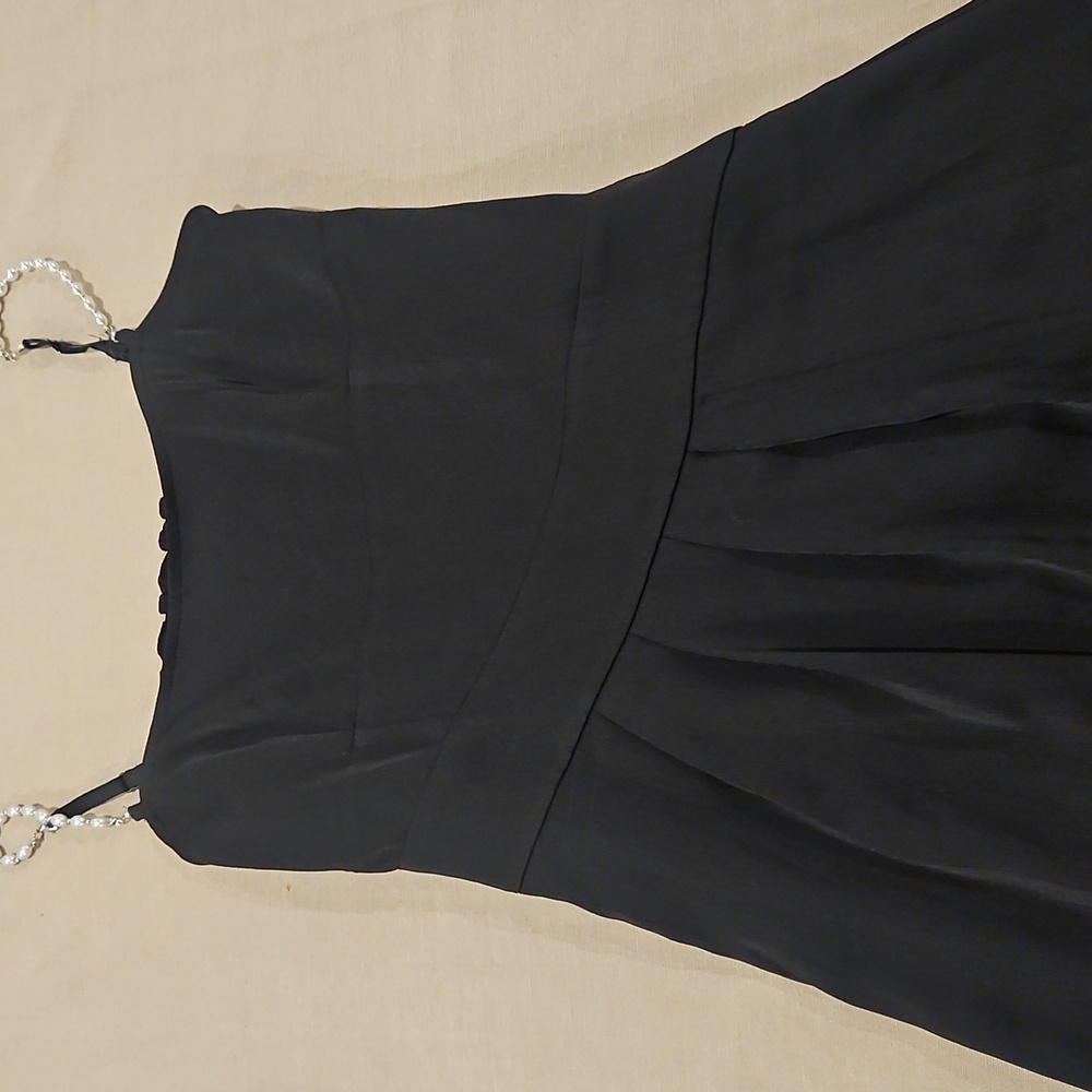 Petite Studio Black Size XXS Elegant Black Midi Slip Dress - Picture 5 of 12
